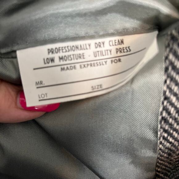 VTG Stanley Blacker Wool Herringbone Tweed Jacket Est. 42R Preppy Academia - Picture 10 of 12